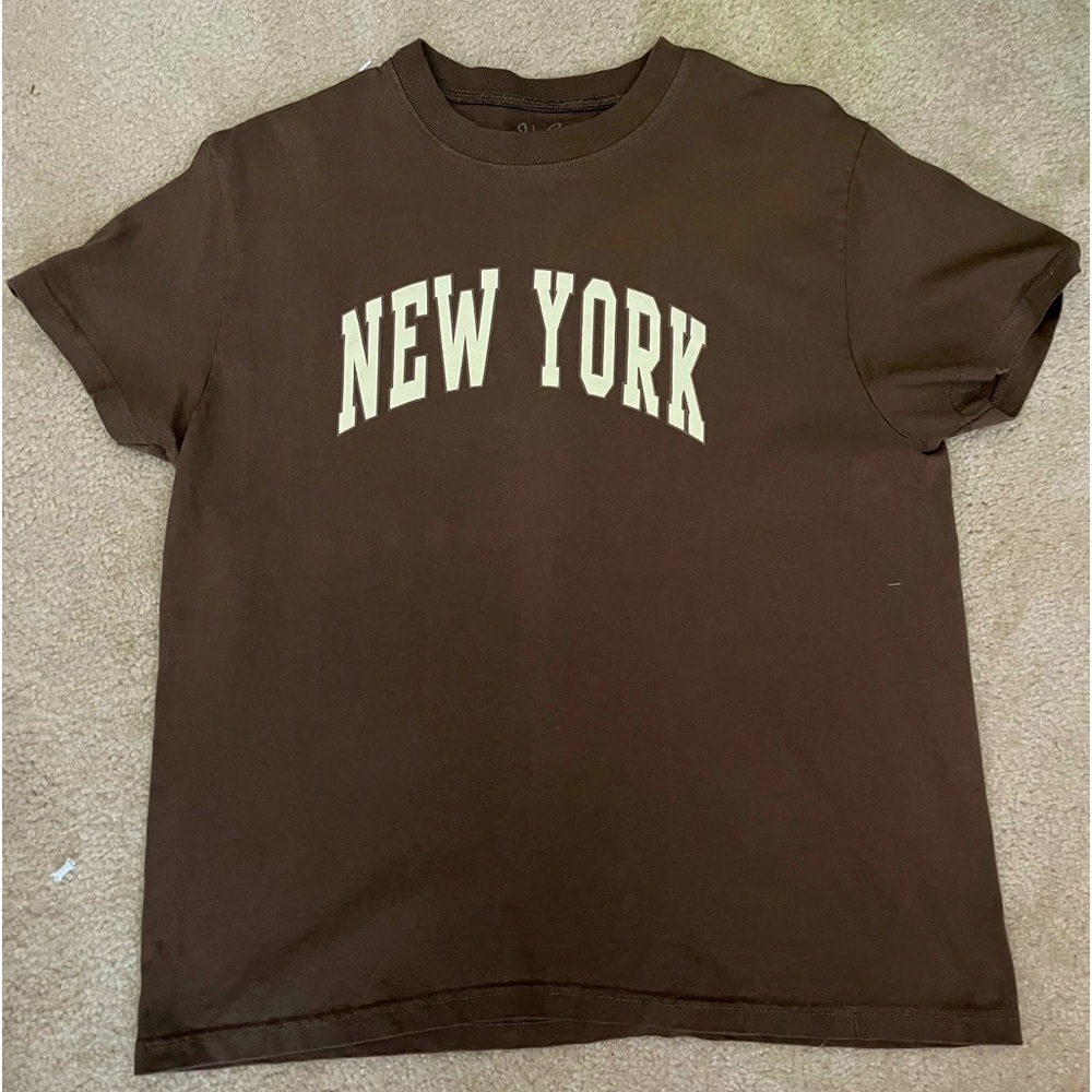 John Galt brown “New York” tee
